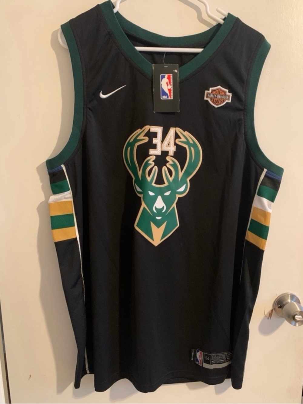 Milwaukee Bucks #34 Antetokounmpo Nike x Harley Davidson Swingman Jersey